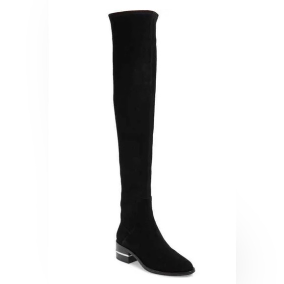 PAIGE Shoes - Paige Boots Women’s SZ 8.5 Jacey Over The Knee Stretch Black Suede Boots